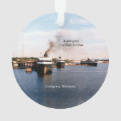 Ornement acrylique de Ludington Car/Rail Ferries (dos)