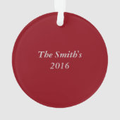 Ornement acrylique de Noël Bow (dos)