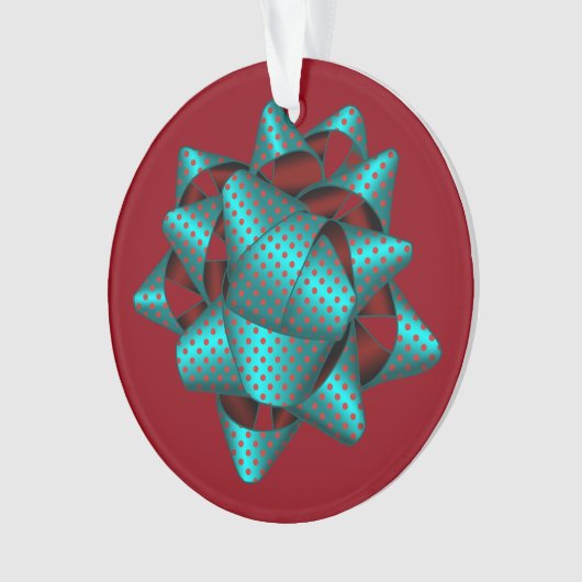 Ornement acrylique de Noël Bow (devant)