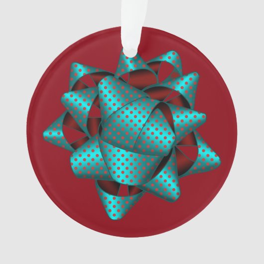 Ornement acrylique de Noël Bow (devant)