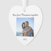 Ornement acrylique de Noël des couples (devant)