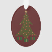 Ornement acrylique de Noël doré (dos)