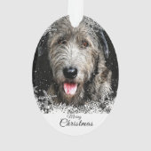 Ornement acrylique de Noël irlandais Wolfhound (dos)