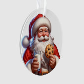 Ornement acrylique de Noël pour biscuits et lait d (devant)