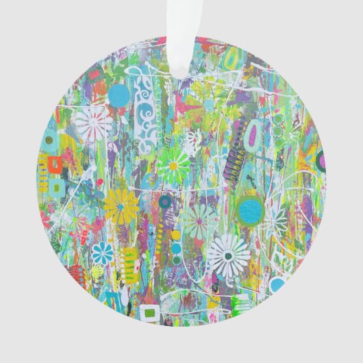 Ornement acrylique de puissance de fleur (devant)