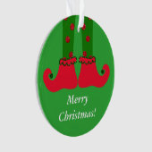 Ornement acrylique des jambes d'elfe de Noël (devant)