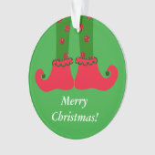 Ornement acrylique des jambes d'elfe de Noël (devant)