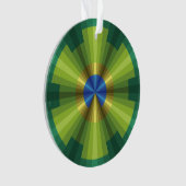 Ornement acrylique d'illusion de paon (devant)