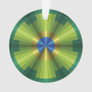 Ornement acrylique d'illusion de paon