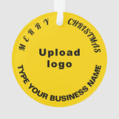 Ornement acrylique du cercle jaune de Noël d'affai (dos)