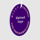 Ornement acrylique du cercle pourpre de Noël d'aff (devant)