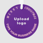 Ornement acrylique du cercle pourpre de Noël d'aff (dos)