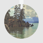 Ornement acrylique du lac Tahoe (dos)