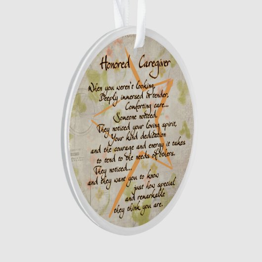 Ornement acrylique du professionnel honoré (devant)