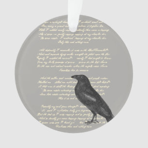 Ornement acrylique Edgar Allen Poe Raven