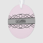 Ornement Acrylique Gris Déco (devant)