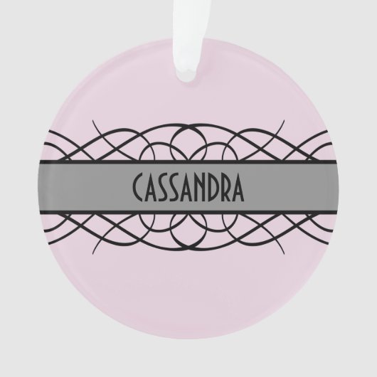 Ornement Acrylique Gris Déco (devant)