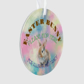 Ornement acrylique lapin de Pâques (devant)