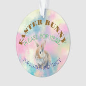 Ornement acrylique lapin de Pâques (devant)