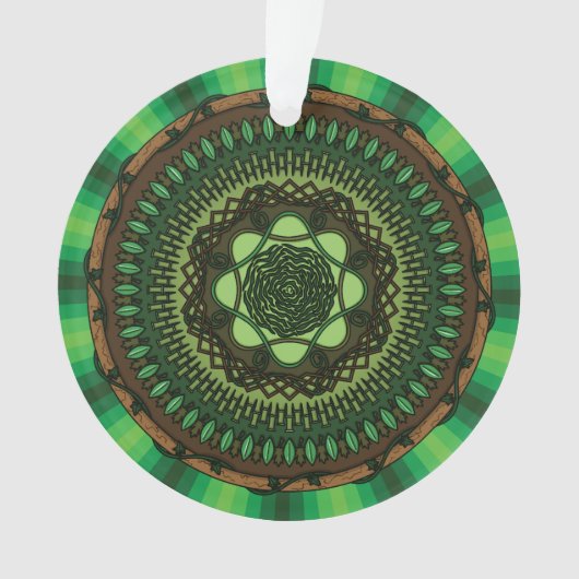 Ornement acrylique mandala de la Terre (devant)