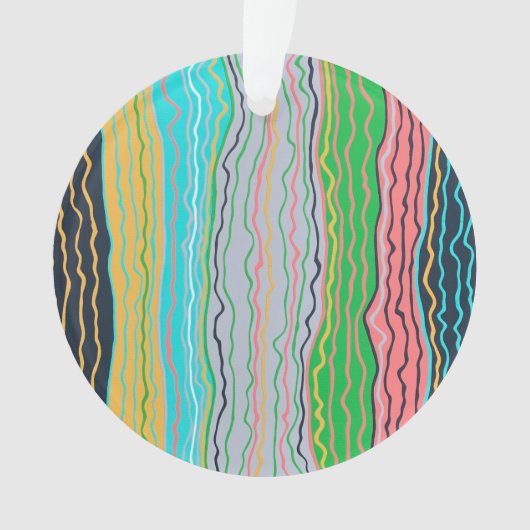 Ornement acrylique moderne Squiggles (devant)
