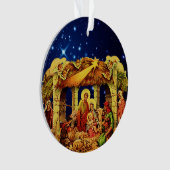 Ornement acrylique nocturne étoilé (devant)