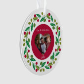 Ornement acrylique - Notre premier Noël -Photo/Dat (devant)