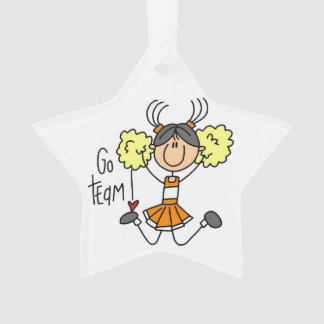 Ornement Acrylique Orange Go Team Pom-pom girl