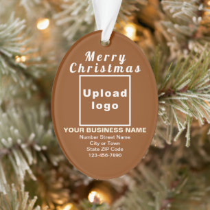 Ornement acrylique ovale Brown de Noël