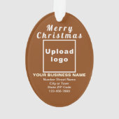 Ornement acrylique ovale Brown de Noël (dos)