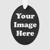 Ornement acrylique ovale d'arbre de modèle vide (dos)