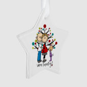 Ornement acrylique personnalisé attentionné couple (devant)