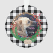 Ornement acrylique photo de chien sur mesure de Bu (devant)