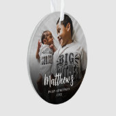 Ornement acrylique photo de Noël moderne (devant)