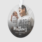 Ornement acrylique photo de Noël moderne (devant)