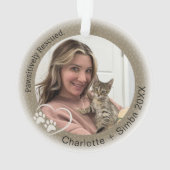 Ornement acrylique photo pour animal de compagnie  (dos)