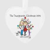 Ornement acrylique pour fille de couple d'attente (dos)