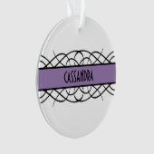 Ornement acrylique pourpre déco (devant)