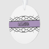 Ornement acrylique pourpre déco (devant)