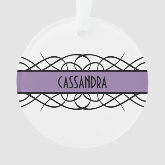 Ornement acrylique pourpre déco (devant)