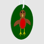 Ornement acrylique Robin de Noël (devant)