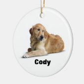 Ornement adorable de chien de golden retriever (Gauche)