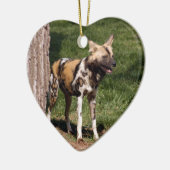 Ornement africain de Noël de chien sauvage (Gauche)