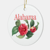 Ornement Alabama personnalisable avec Camellia (Gauche)