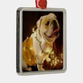 Ornement anglais d'arbre de Noël de bouledogue (Droite)