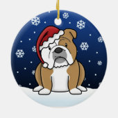 Ornement anglais de Noël de bouledogue de bande (Dos)
