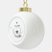 Ornement anglais de Noël de théière de couronne (Droite)