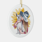 Ornement Aquarelle Fille Et Chien (Droite)