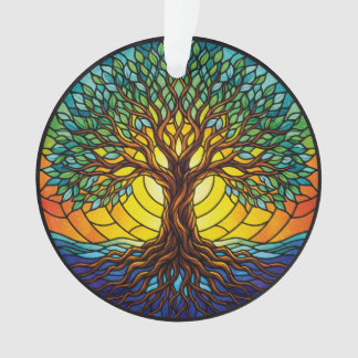 Ornement Arbre de Vie 2025, Effet Vitrail 1