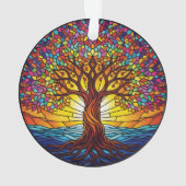 Ornement Arbre de Vie 2025, Effet Vitrail 2 (dos)
